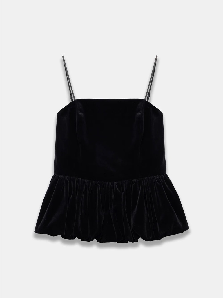 Urban Outfitters Black Velvet Cami Top